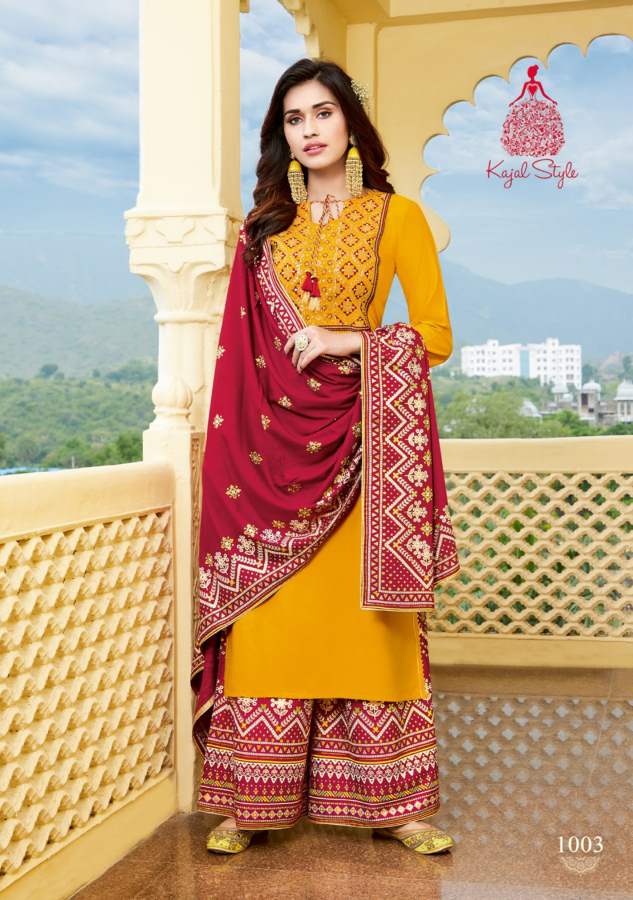 Gulzar 8 Fancy Casual Wear Rayon Kurti With Plazzo And Dupatta Readymade Collection